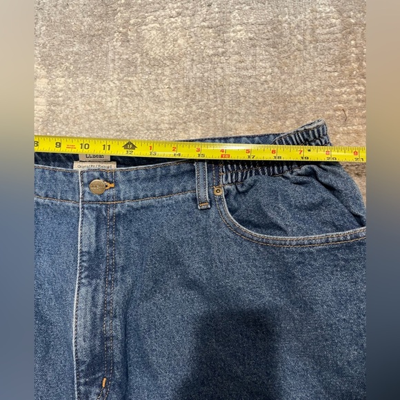 LL Bean Flannel Lined Jeans Plus Size 22W Original Fit Relaxed Denim Stretch - Picture 9 of 11